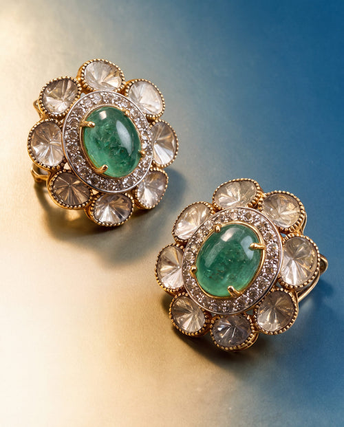 Jeena Polki And Diamond Tops