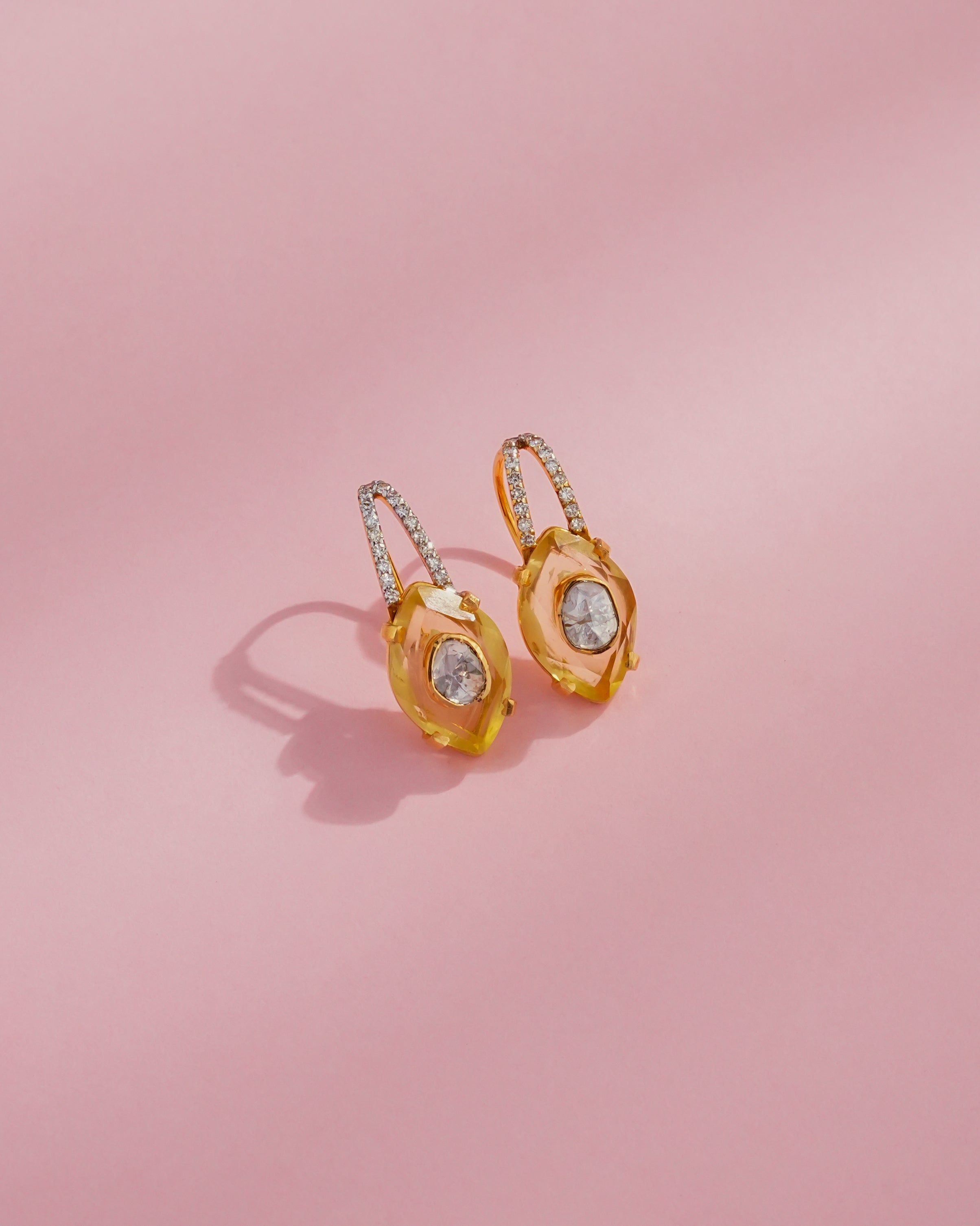 Manvi Polki And Diamond Hoops