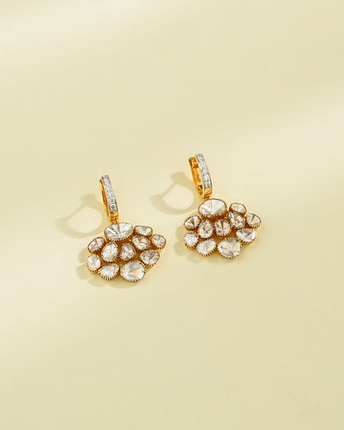 Mehr Polki And Diamond Hoops