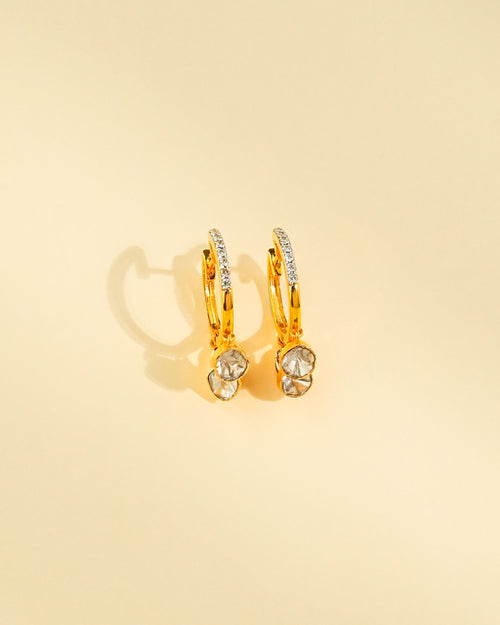 Mahika Polki And Diamond Hoops