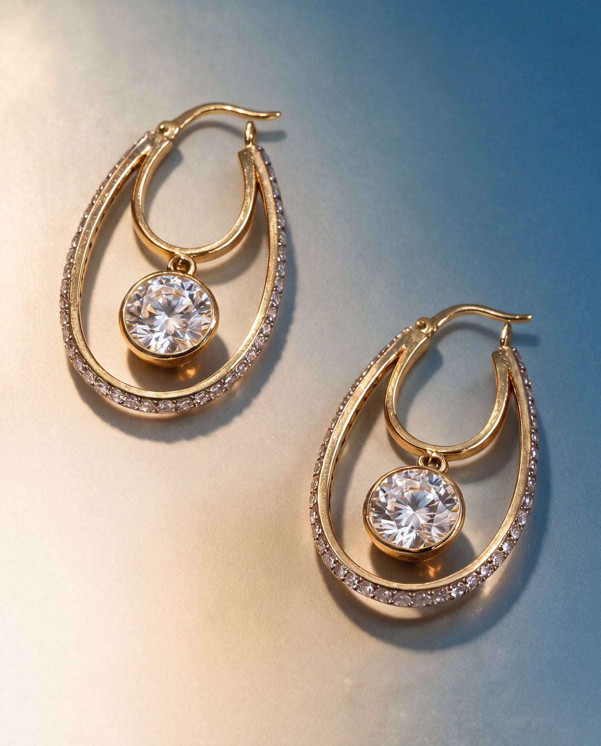 Meghna Polki And Diamond Hoops