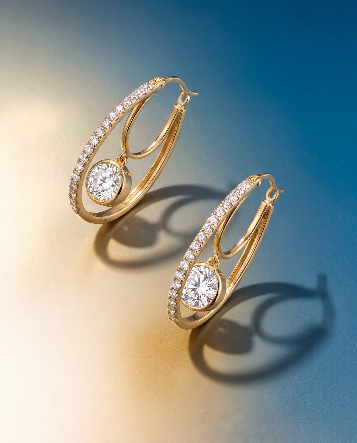 Meghna Polki And Diamond Hoops