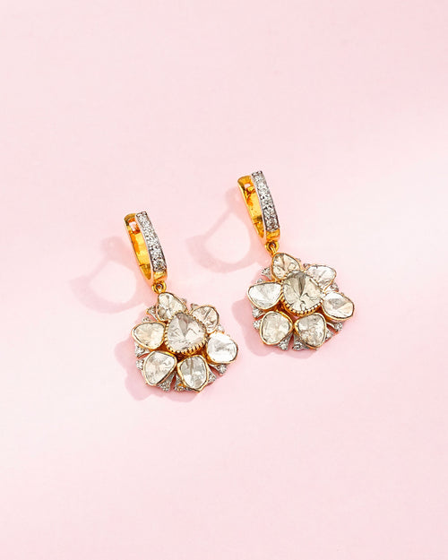 Aalia Polki And Diamond Hoops