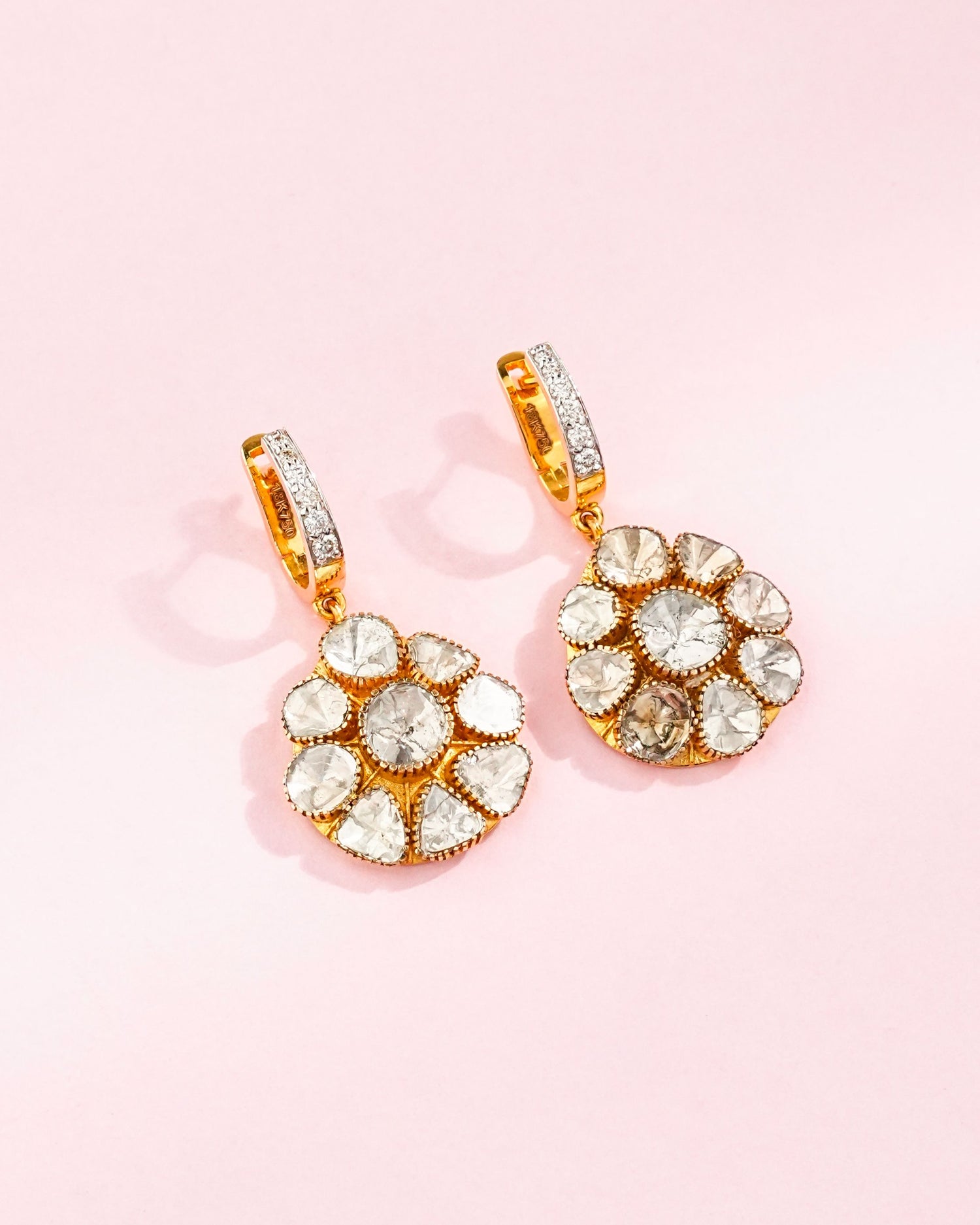 Aakriti Polki And Diamond Hoops