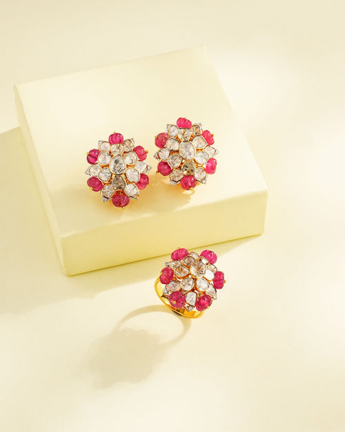 Nida Polki And Diamond Ring