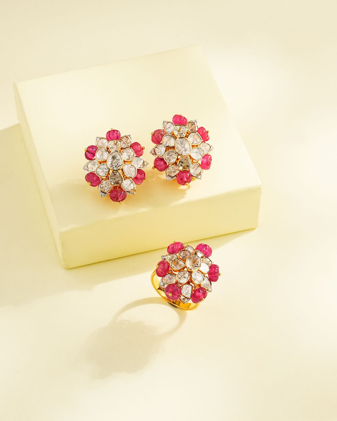 Nida Polki And Diamond Ring