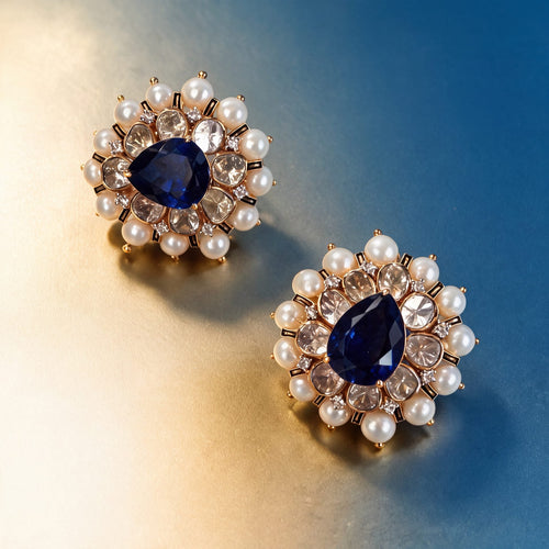 Eshvika Polki And Diamond Tops