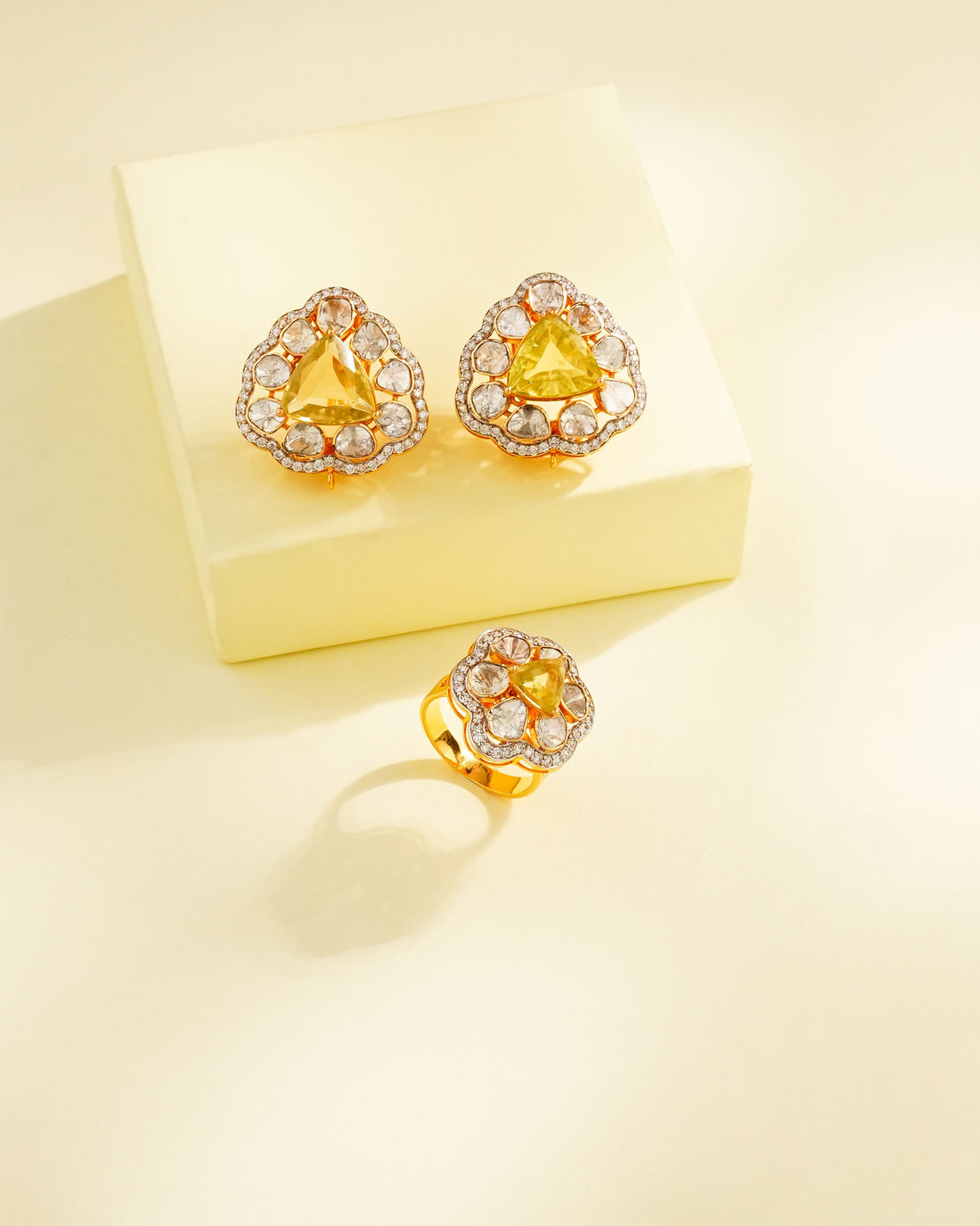 Kiran Polki And Diamond Ring