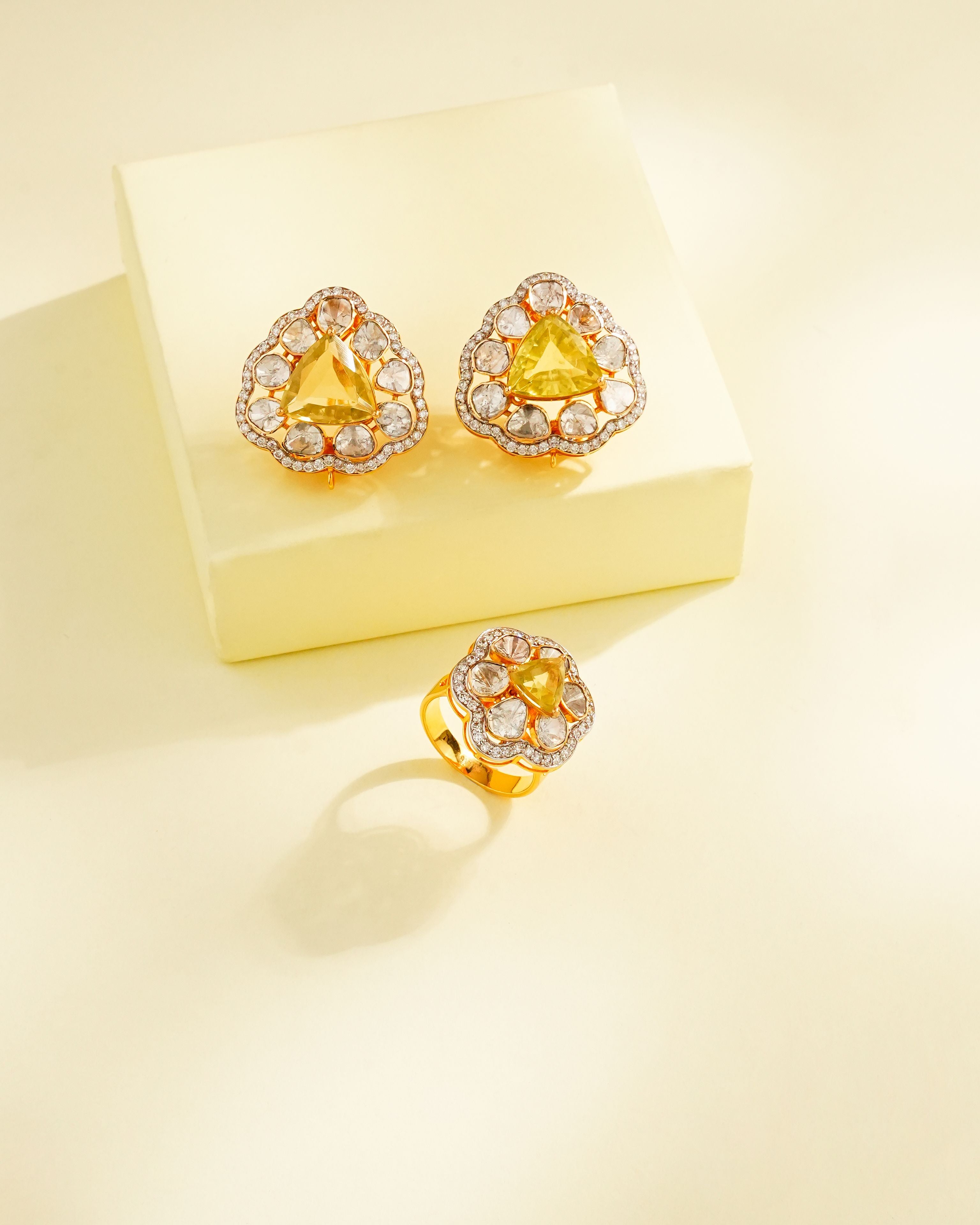 Kiran Polki And Diamond Ring