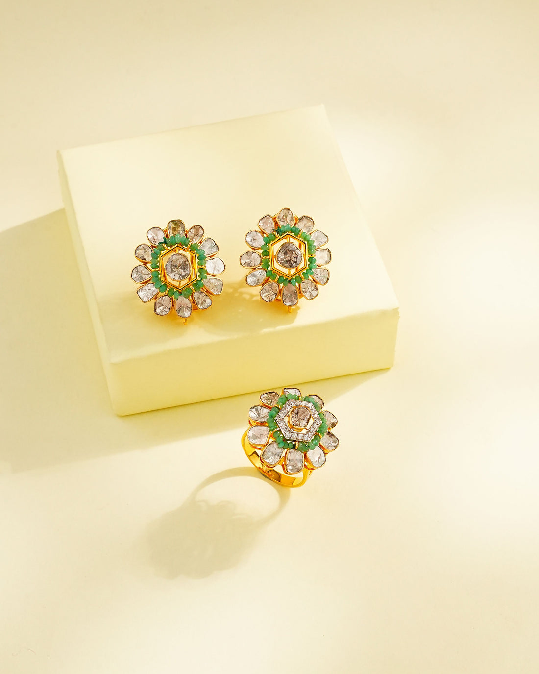 Komal Polki And Diamond Ring