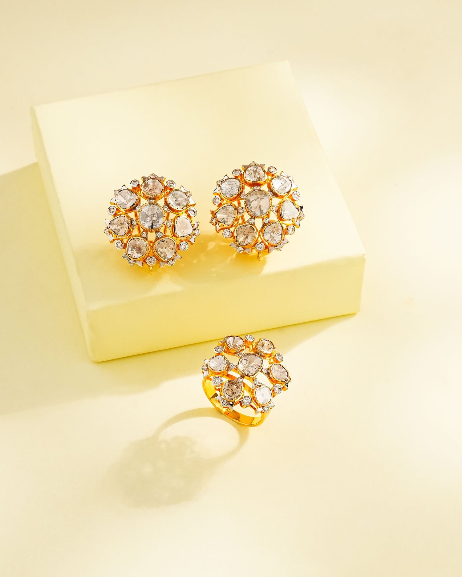 Lavanya Polki And Diamond Tops