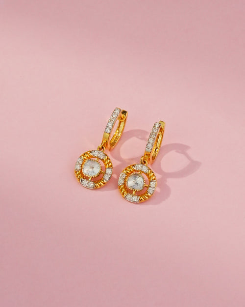 Sophia Polki And Diamond Hoops