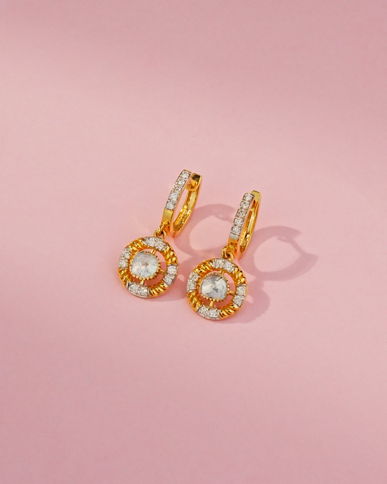 Sophia Polki And Diamond Hoops