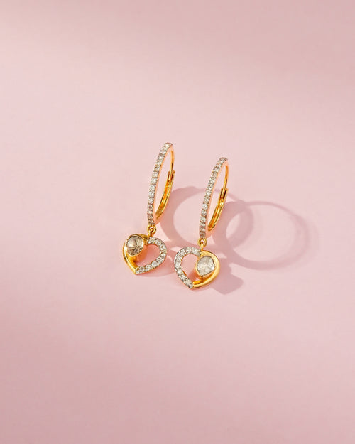 Aria Polki And Diamond Hoops