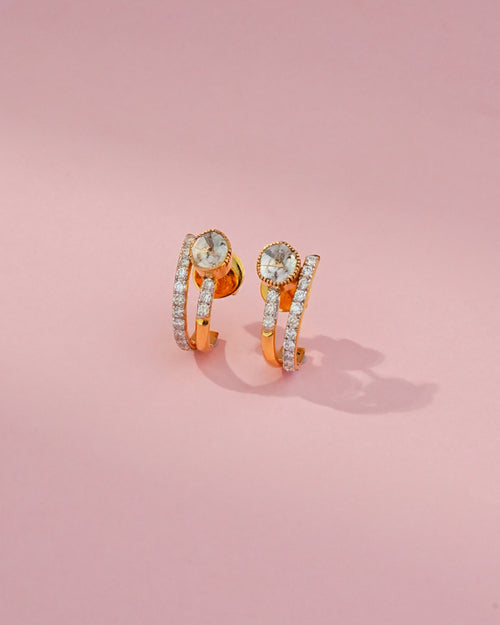 Ellie Polki And Diamond Hoops
