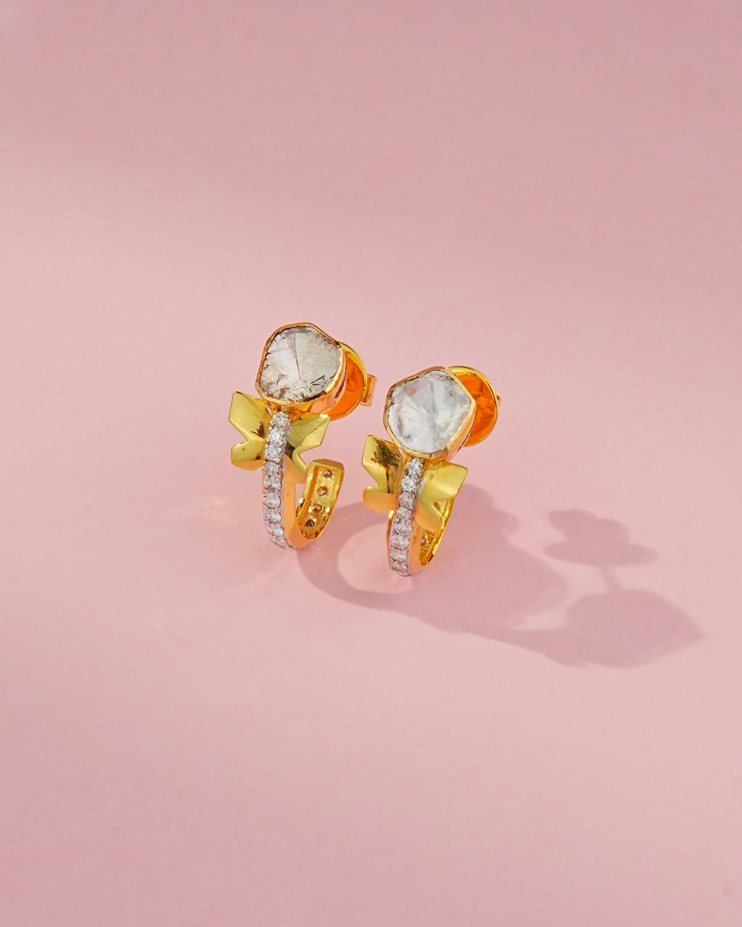 Zoe Polki And Diamond Hoops