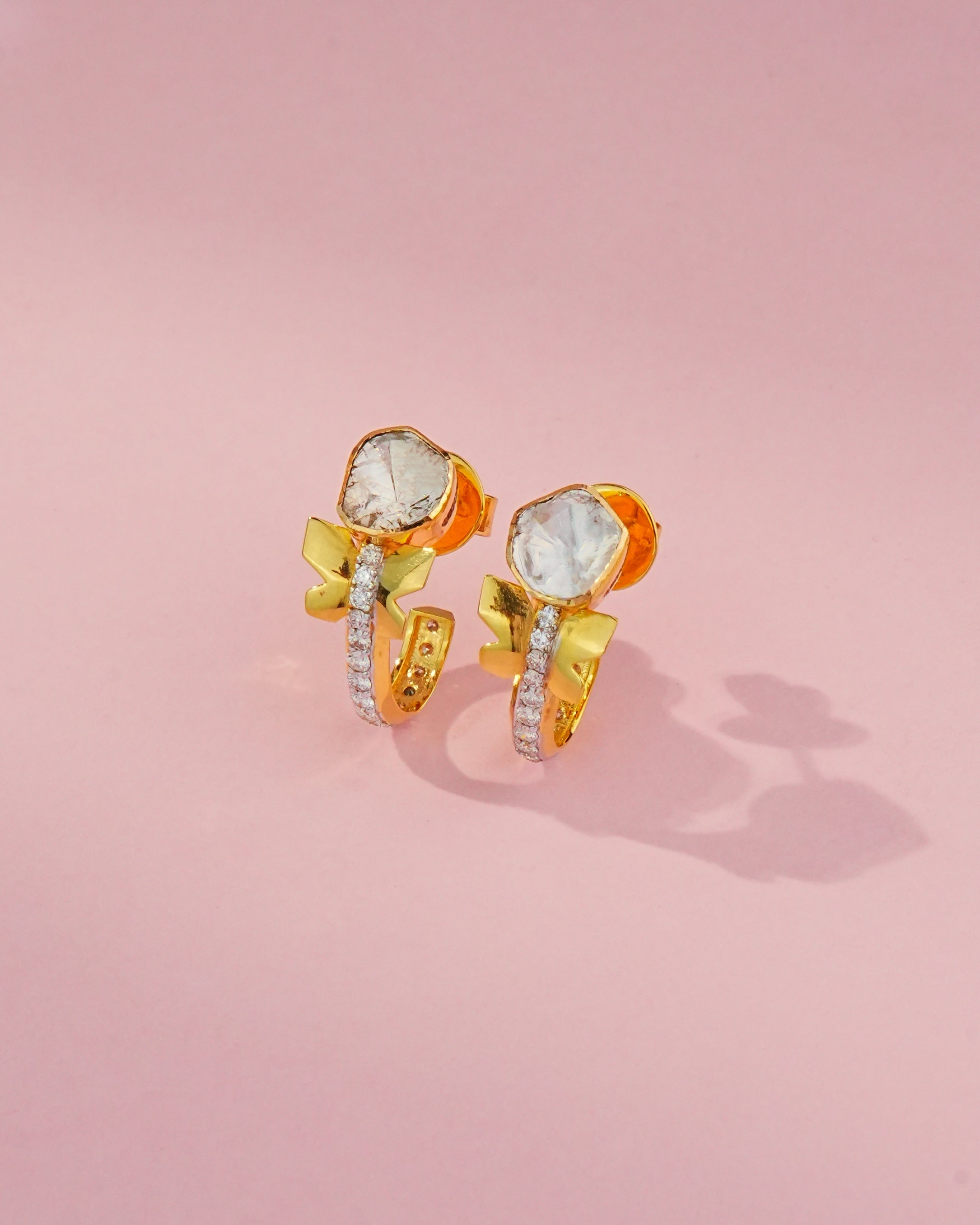Zoe Polki And Diamond Hoops