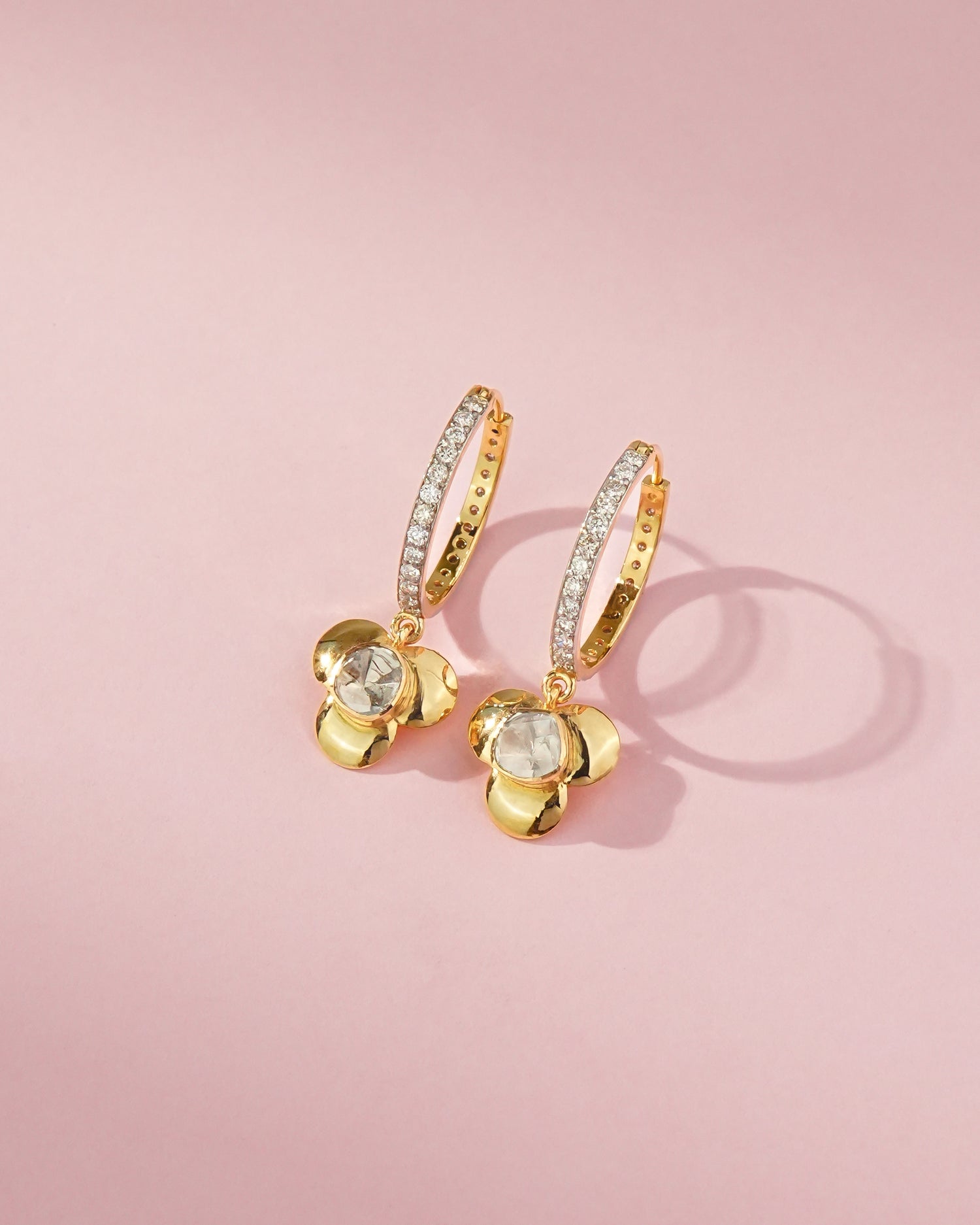 Aurora Polki And Diamond Hoops
