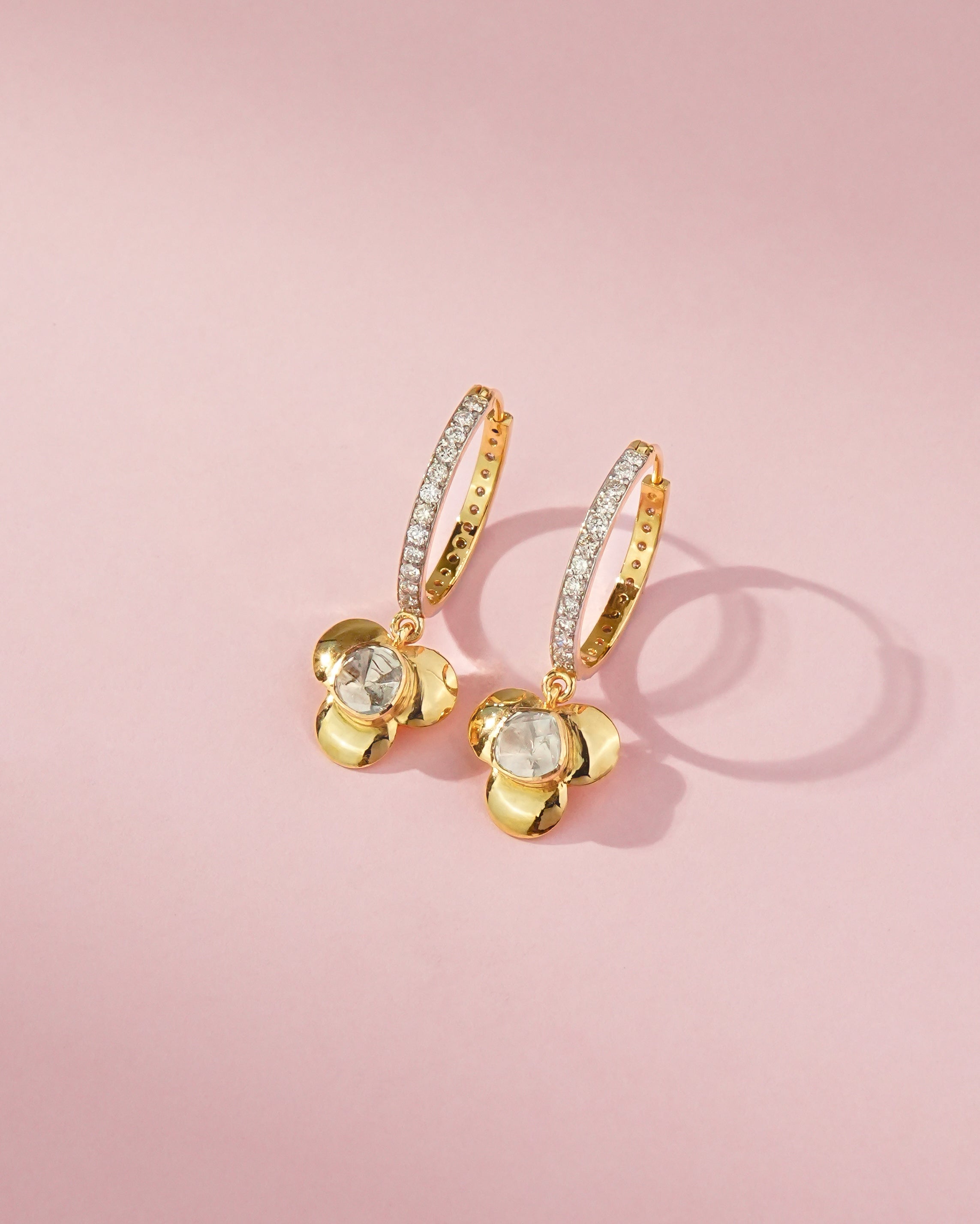 Aurora Polki And Diamond Hoops