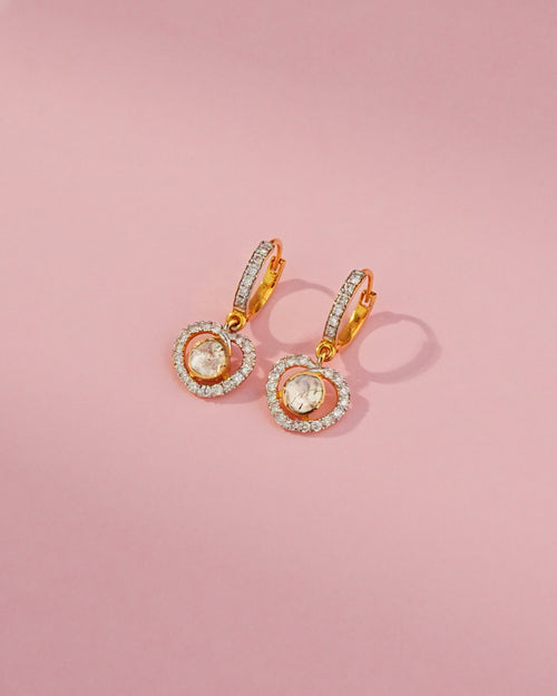 Natasha Polki And Diamond Hoops