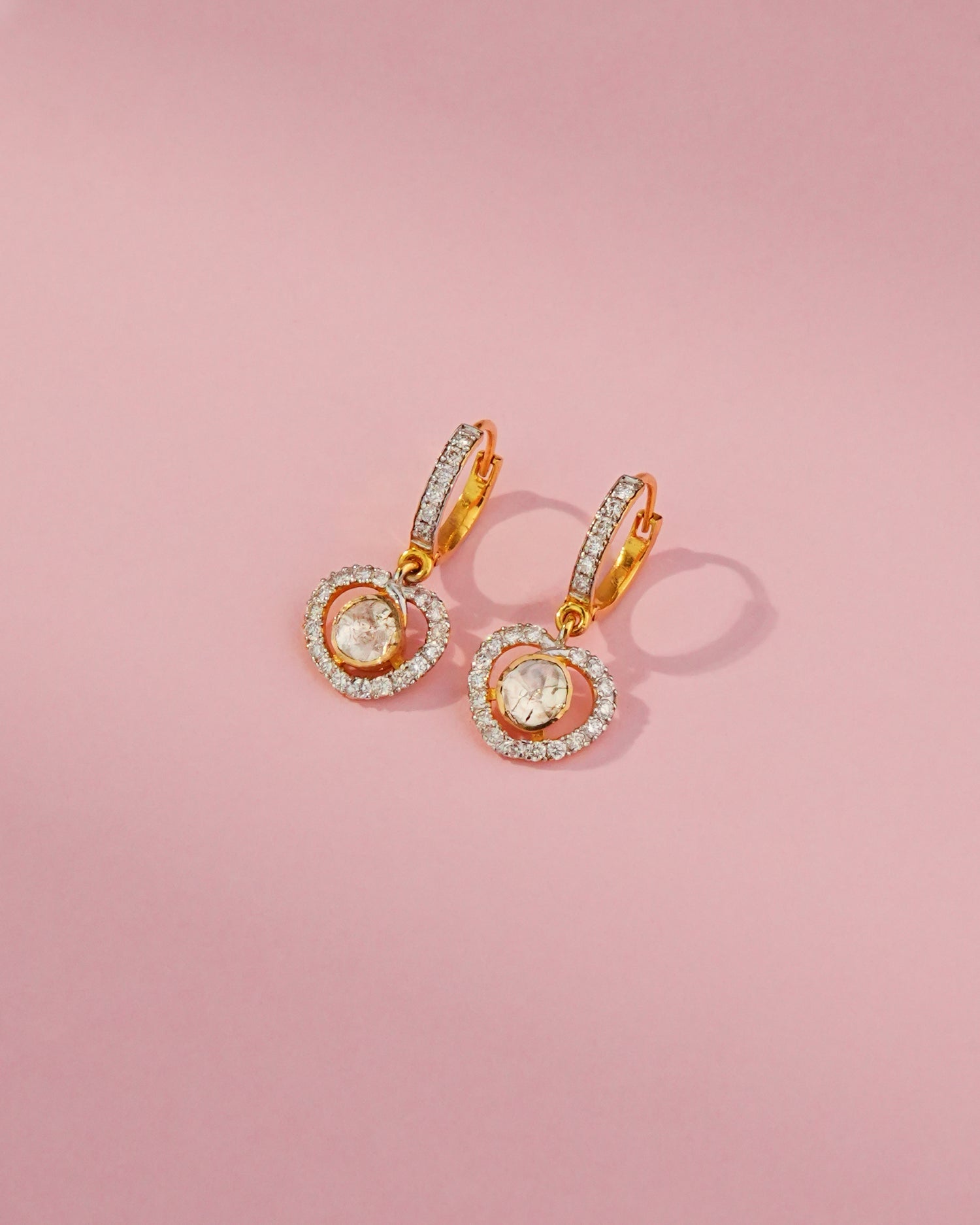 Natasha Polki And Diamond Hoops