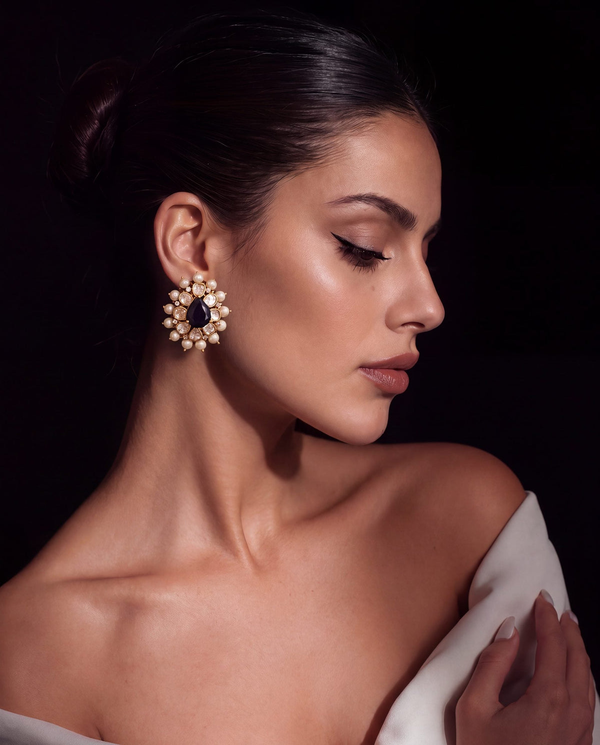 Eshvika Polki And Diamond Tops