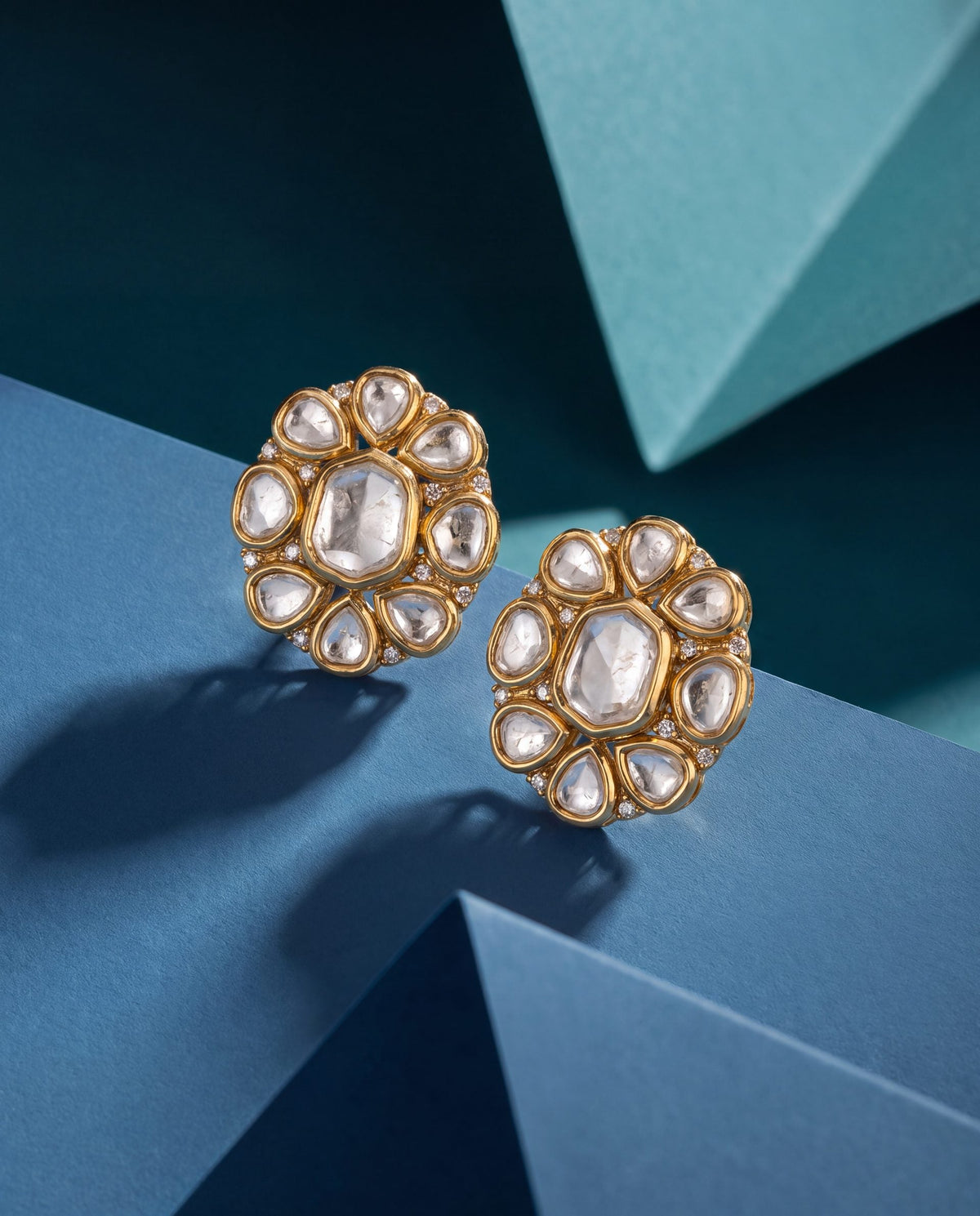 Lavanya Polki And Diamond Tops