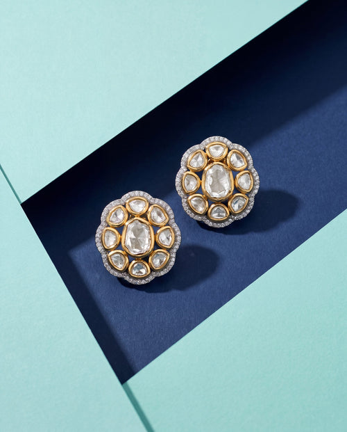 Lavanya Polki And Diamond Tops