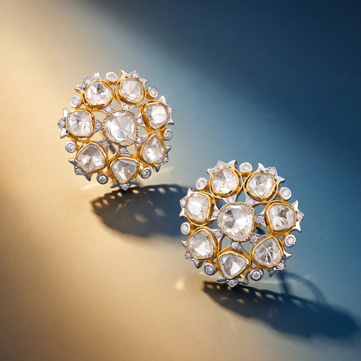 Lavanya Polki And Diamond Tops