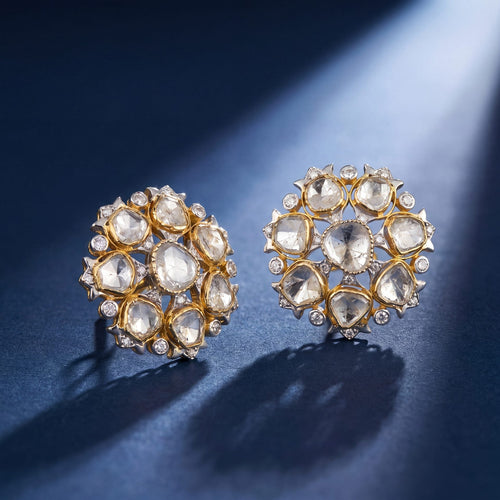 Lavanya Polki And Diamond Tops