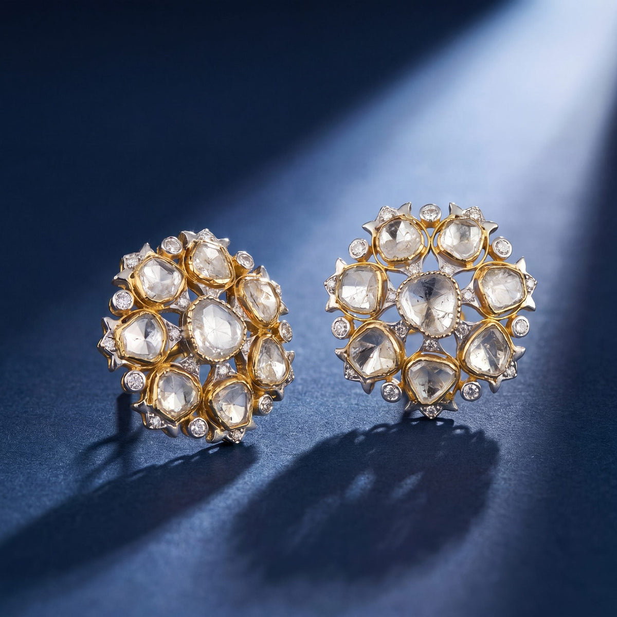 Lavanya Polki And Diamond Tops