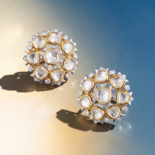 Lavanya Polki And Diamond Tops