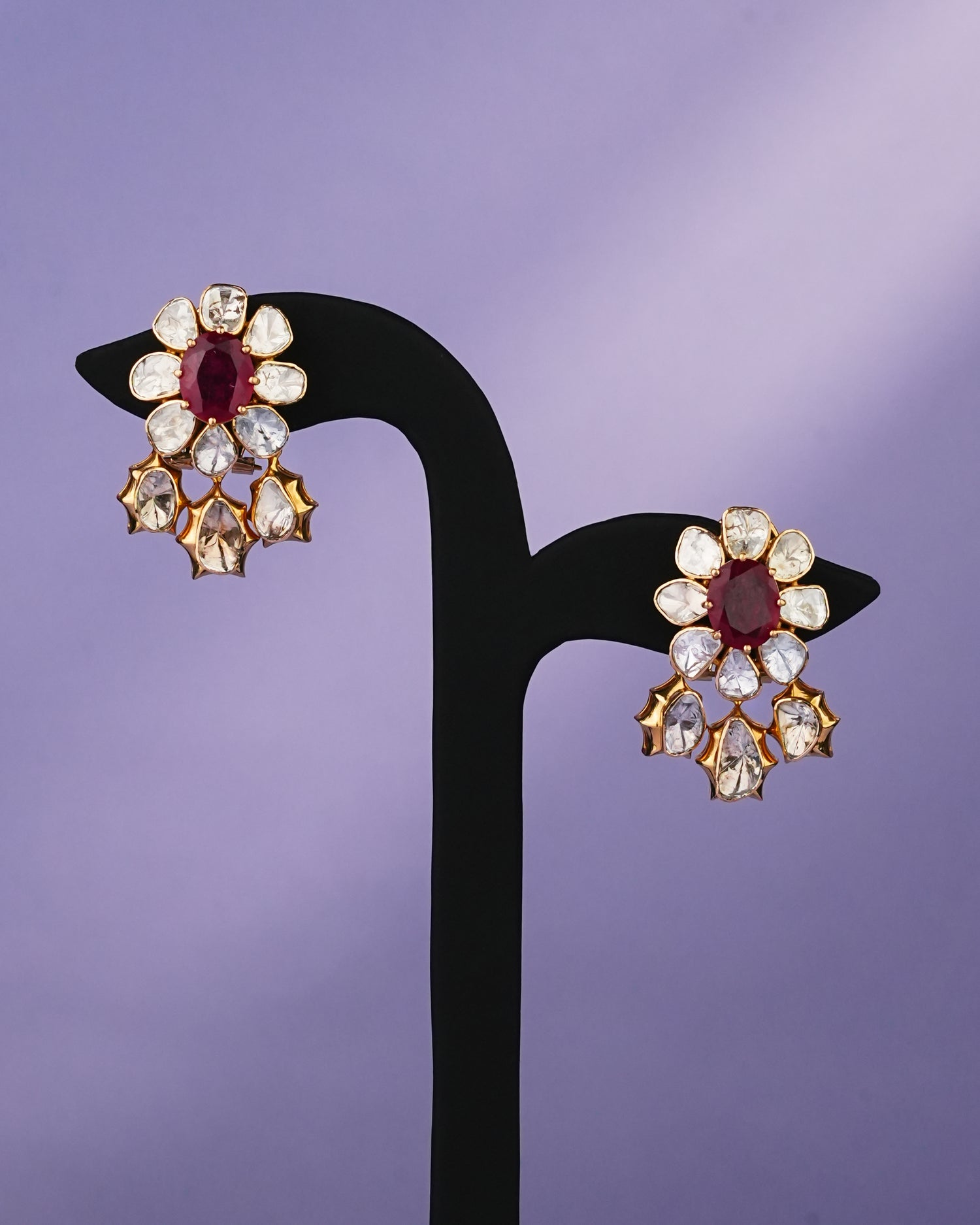 Deepa Polki Long Earrings