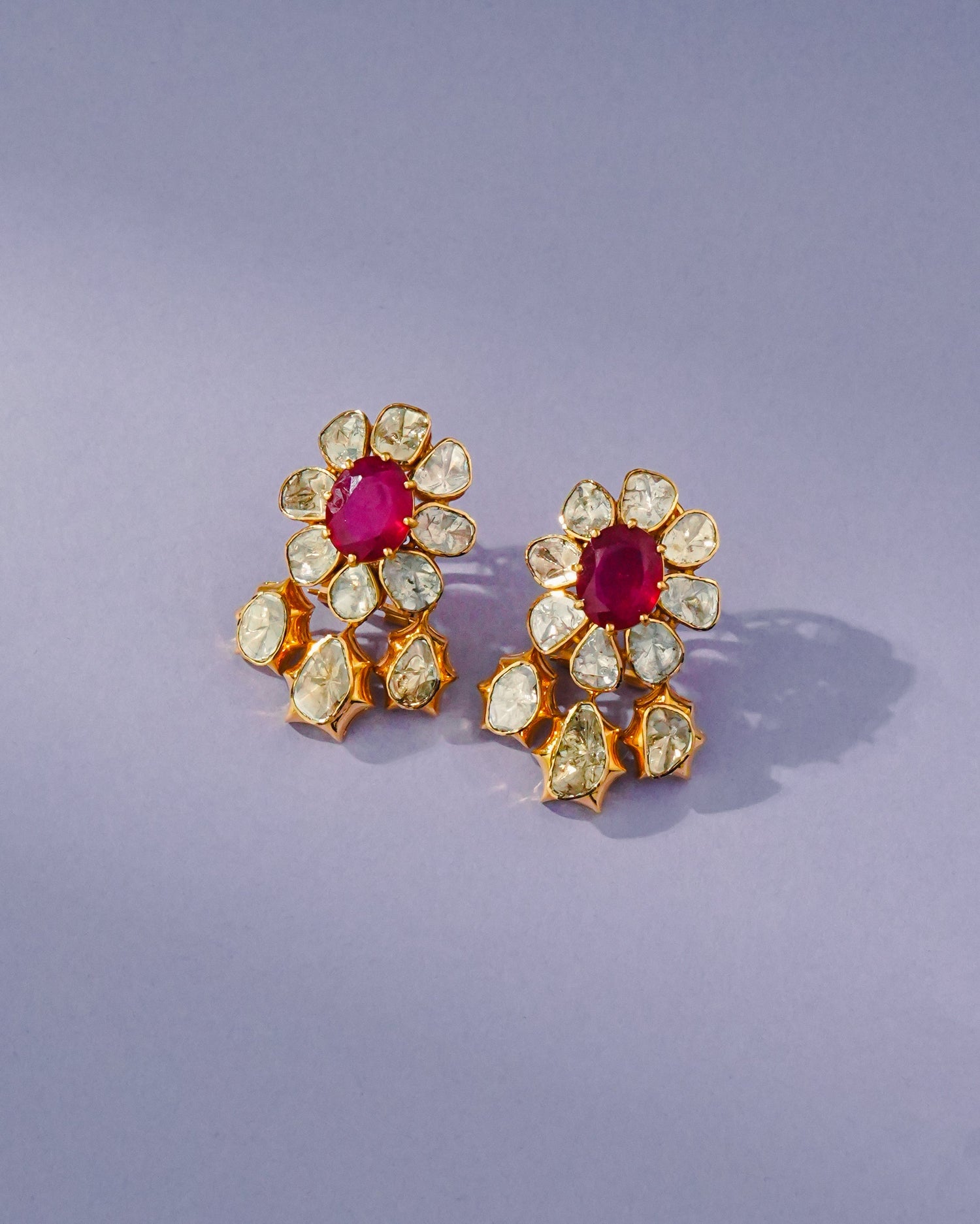 Deepa Polki Long Earrings