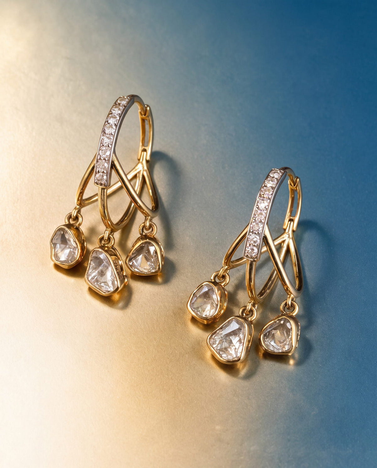 Trupti Polki And Diamond Hoops