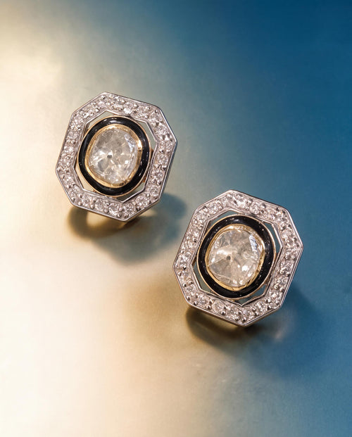 Munira Polki And Diamond Hoops