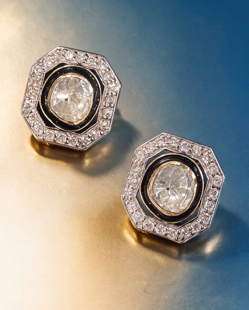 Munira Polki And Diamond Hoops