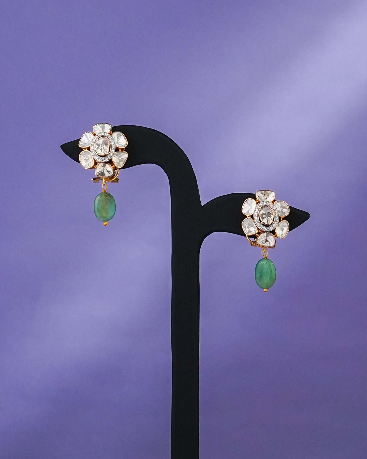 Jahnavi Polki And Diamond Tops