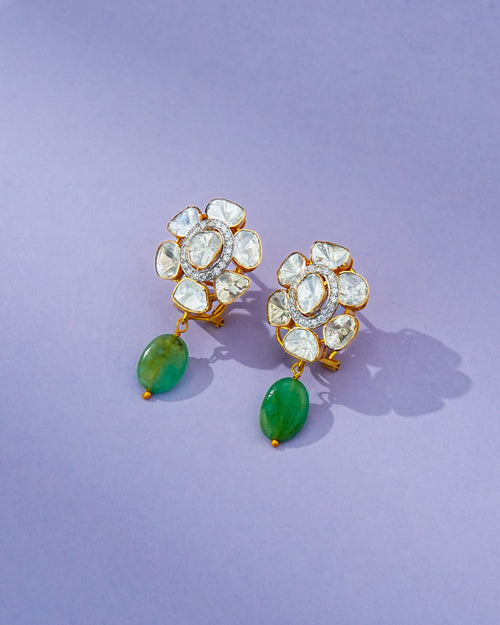 Jahnavi Polki And Diamond Tops