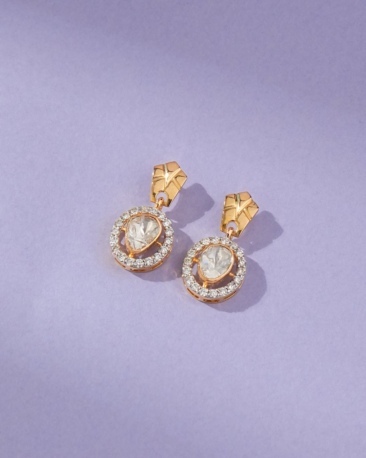 Keshvi Polki And Diamond Tops