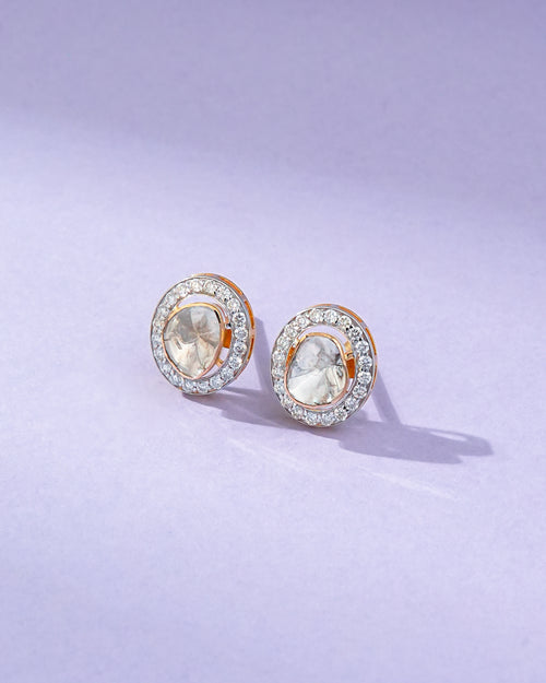 Nirvi Polki And Diamond Hoops