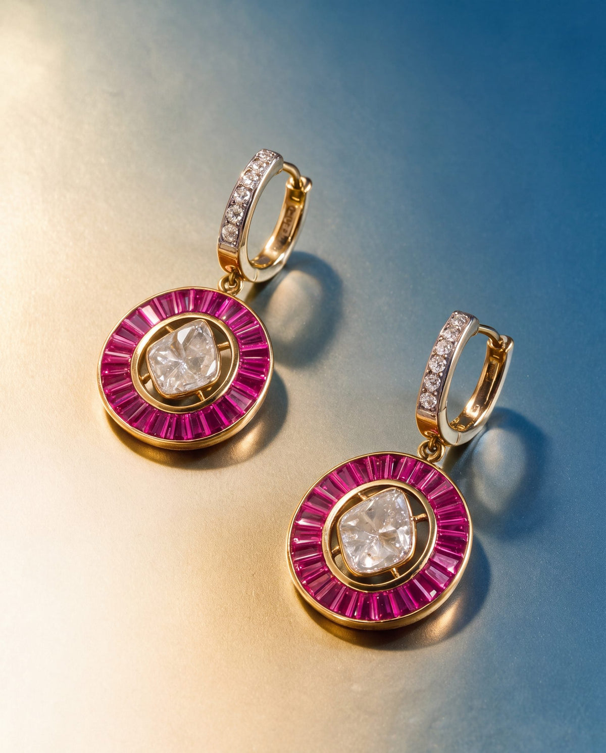 Hiral Polki And Diamond Hoops