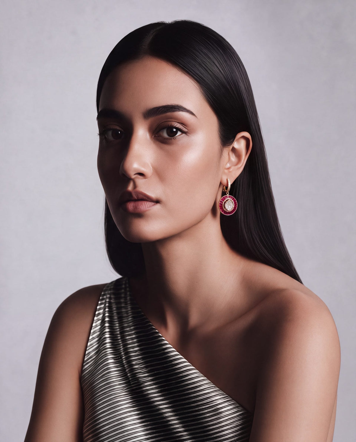 Hiral Polki And Diamond Hoops