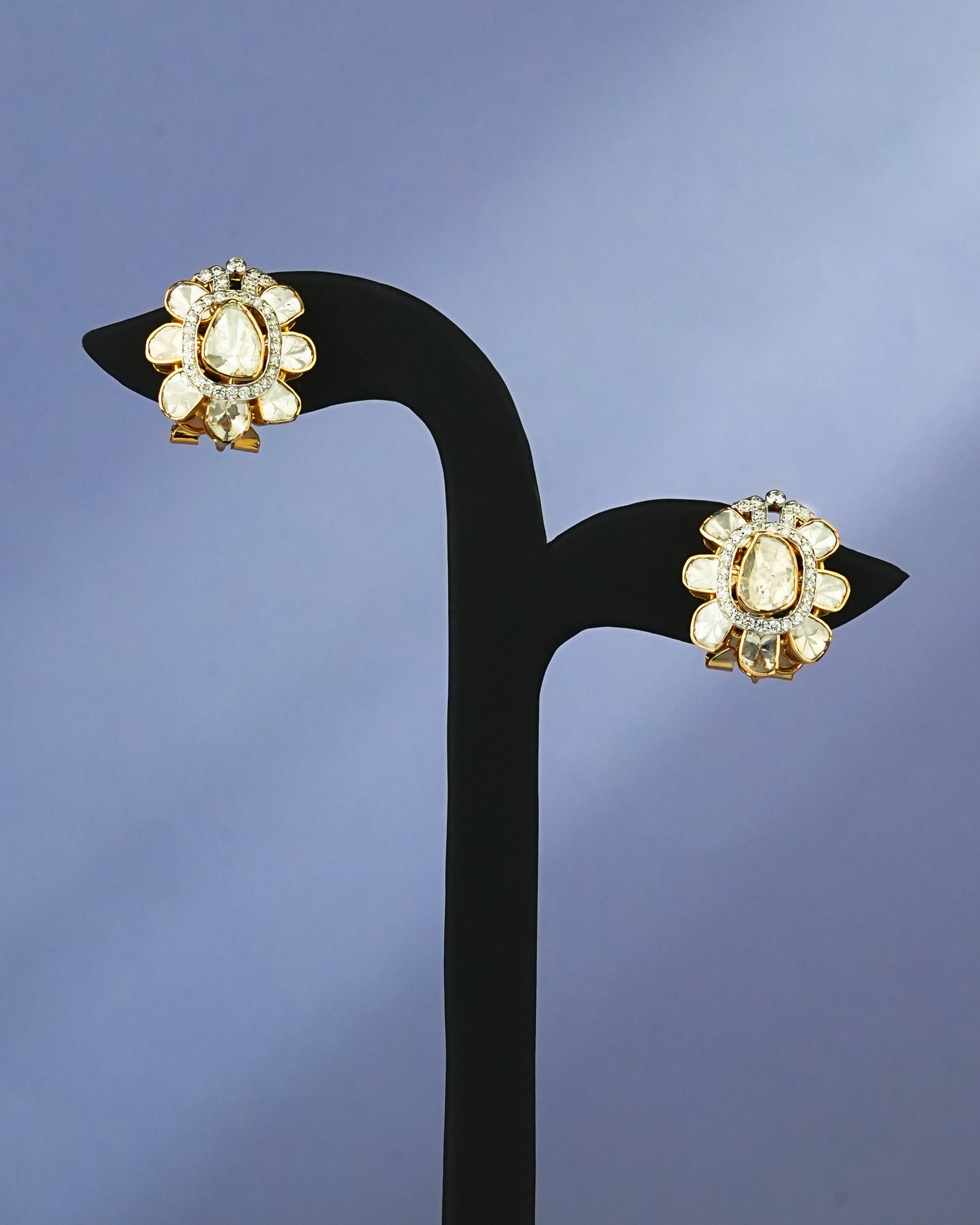 Lucy Polki And Diamond Hoops
