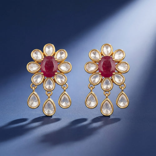 Deepa Polki Long Earrings