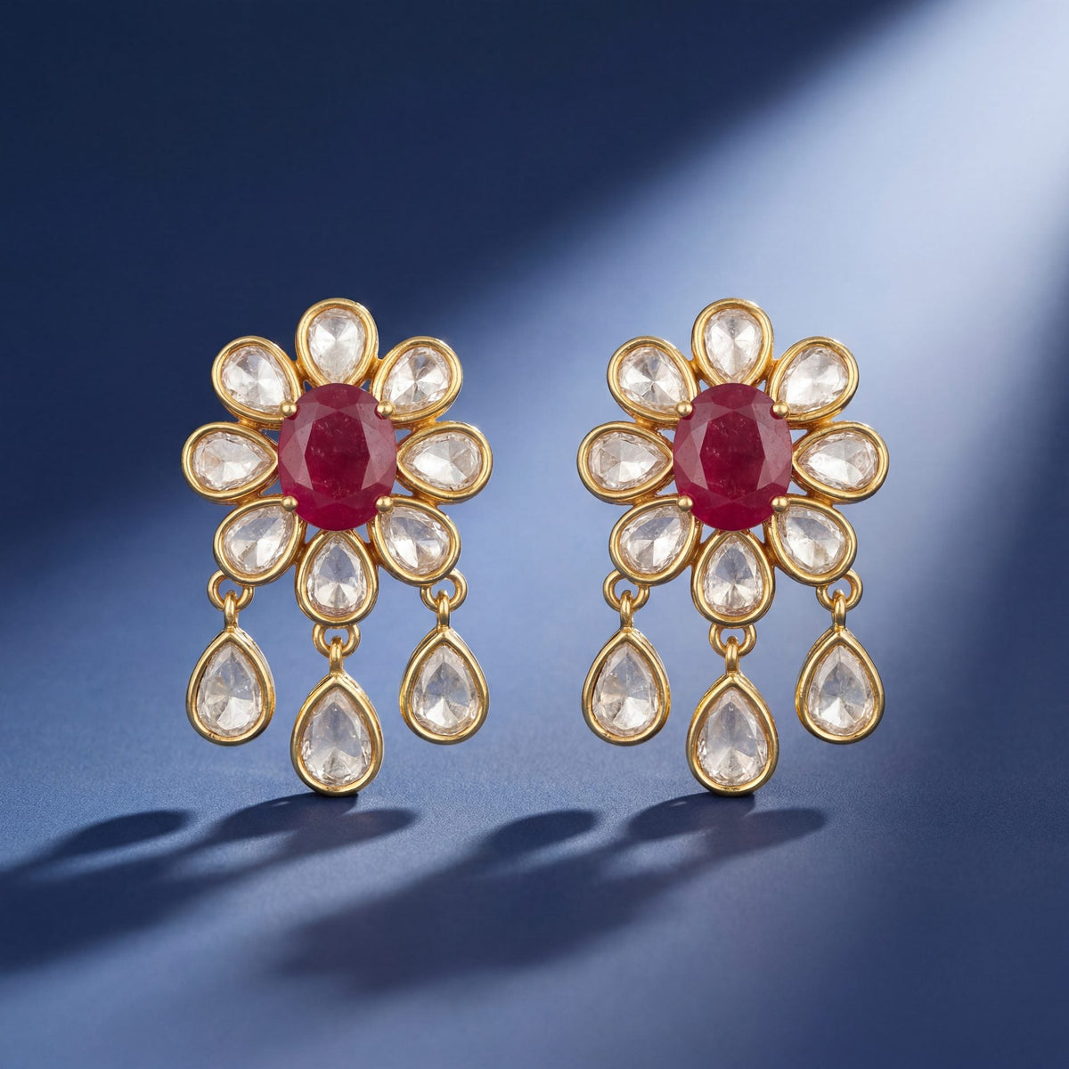 Deepa Polki Long Earrings