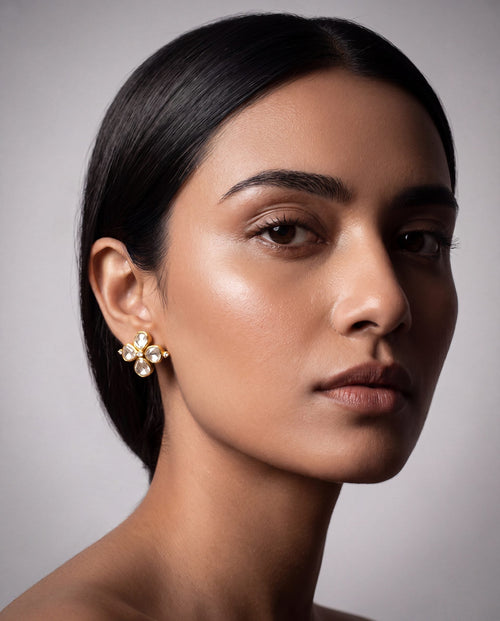 Kaveri Polki And Diamond Hoops