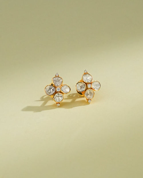 Kaveri Polki And Diamond Hoops