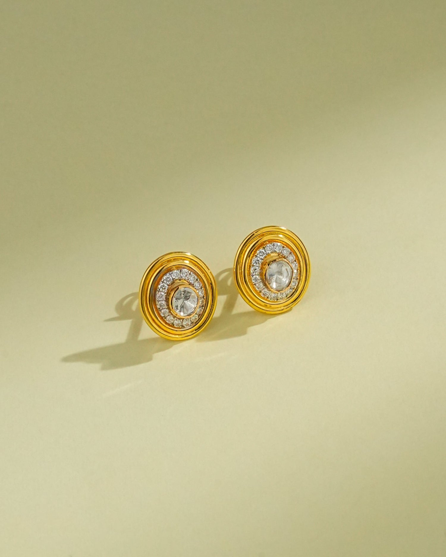 Shaila Polki And Diamond Hoops