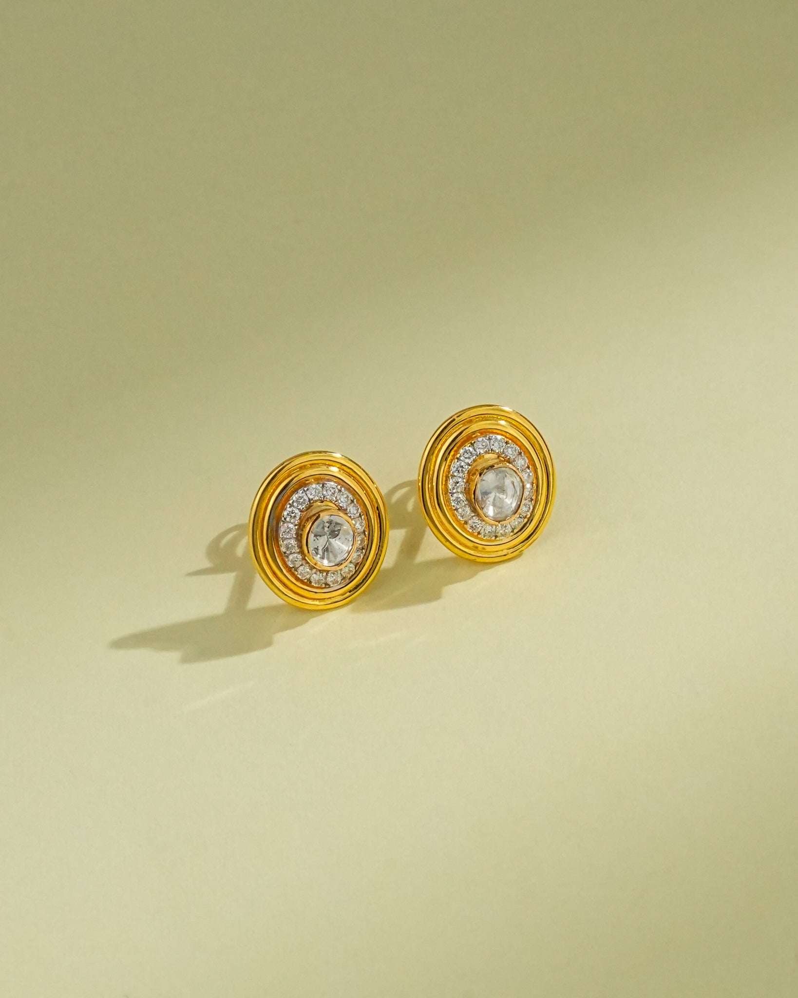 Shaila Polki And Diamond Hoops